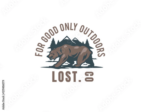 Obraz bear for good only outdoors logo