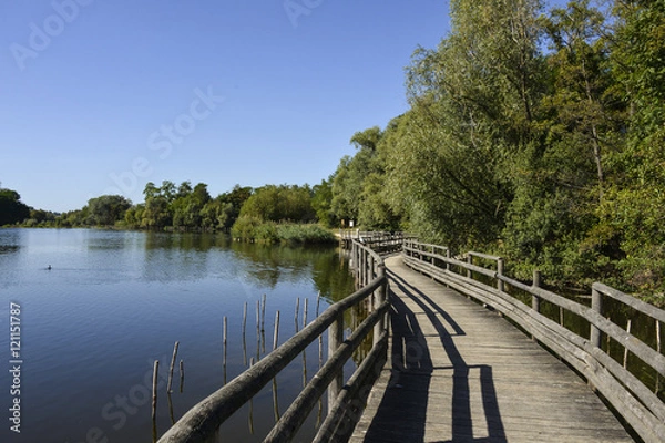 Fototapeta Le lac de Viry Châtillon, Communauté d'agglomération,  Les Lacs de l'Essonne, Essonne, 91