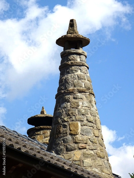 Obraz Souche de cheminée en pierre