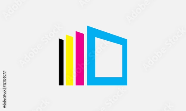 Obraz CMYK printing logo