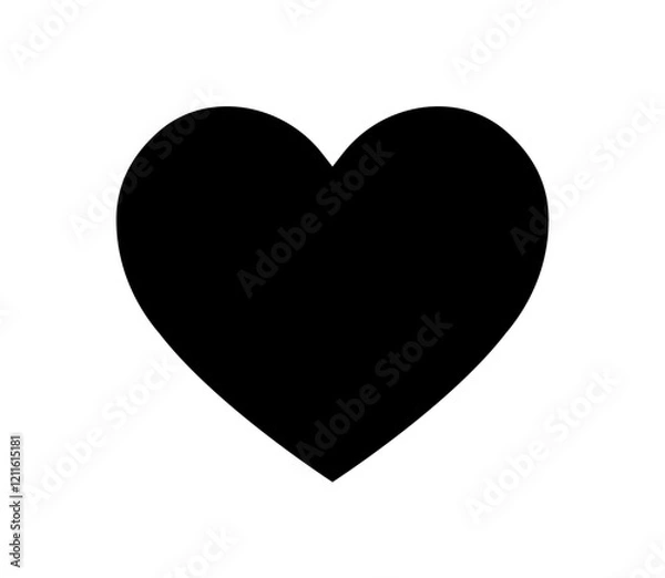 Obraz Black Heart vector icon