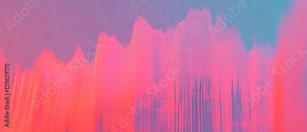 Fototapeta Abstract representation of line graphs illustrating data trends and fluctuations in a vibrant design