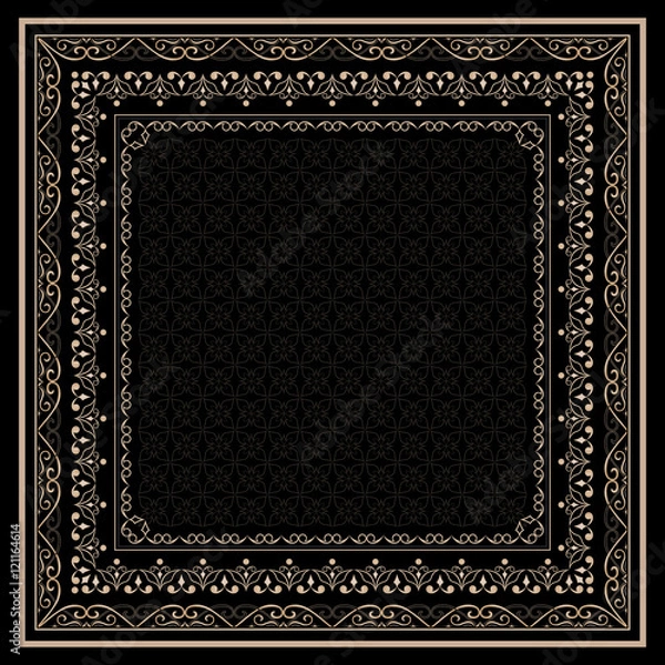 Fototapeta Vectorl frame in Eastern style.