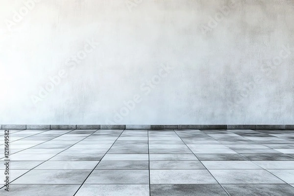 Fototapeta High Quality Image of Closeup of Tiled Floor Against Wall