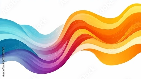 Fototapeta Abstract colorful wave background. (1)