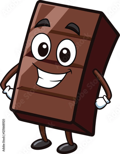 Fototapeta cartoon character of a chocolate bar