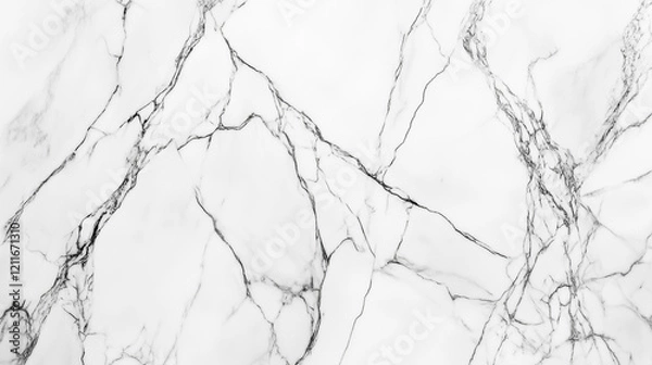 Obraz Marble surface with veins of white and gray creating unique flowing patterns.