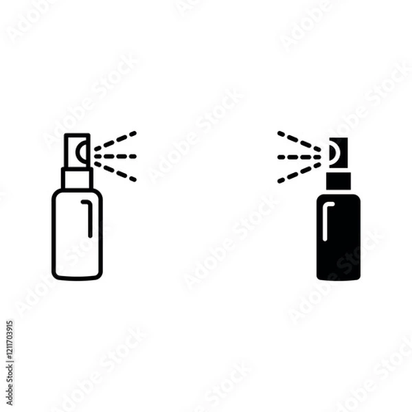 Obraz Bottle spray icon set color editable