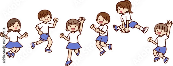 Obraz ジャンプする子供たち