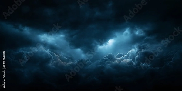 Fototapeta The sky is dark and cloudy, with a storm brewing in the distance