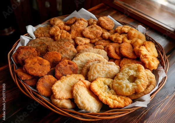Fototapeta many different kinds of wiener schnitzel, austrian food