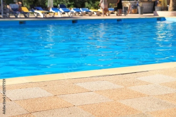 Obraz Edge of outdoor swimming pool for background