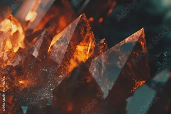 Obraz Intricate Amber Crystal Formations