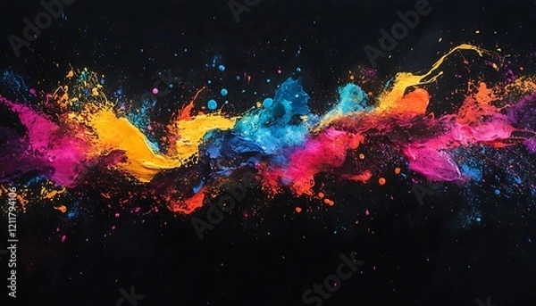 Fototapeta Abstract Color Splashes | Vibrant Art Background | High-Res