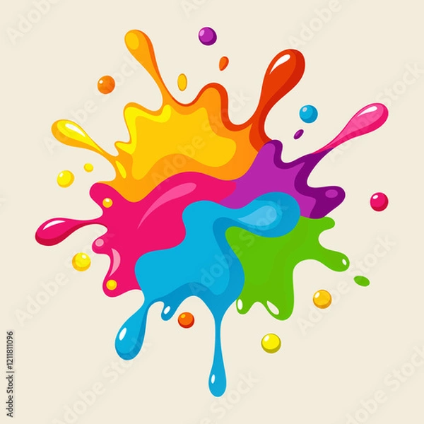Obraz colorful splashes
