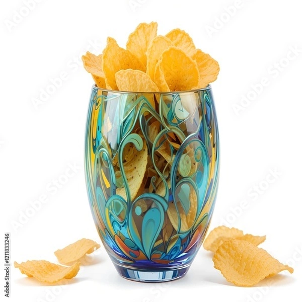 Obraz Crispy Potato Chips ai generated