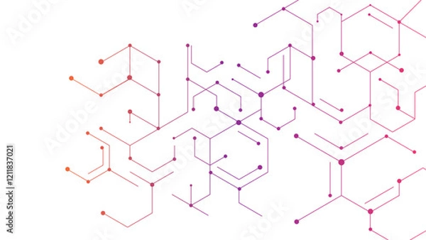 Fototapeta Modern Hexagon Pattern on White Background for Professional Banner Design