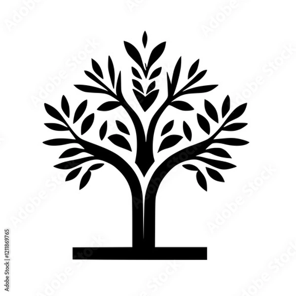 Obraz tree silhouette vector
