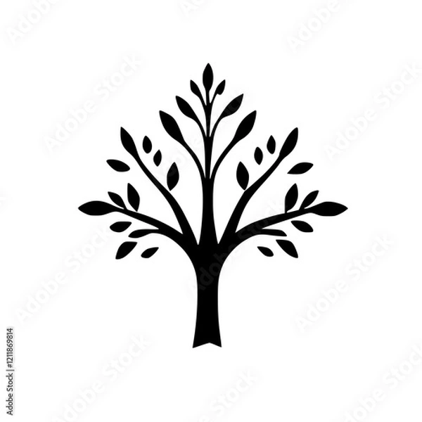 Obraz tree silhouette vector