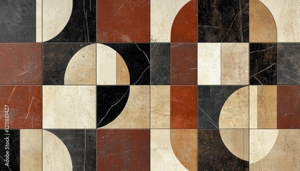 Fototapeta Abstract Geometric Marble Tile Design Pattern