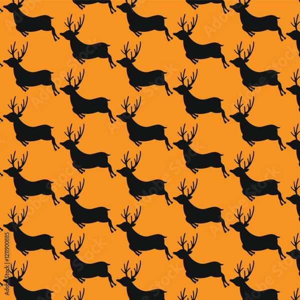 Fototapeta seamless pattern with deer