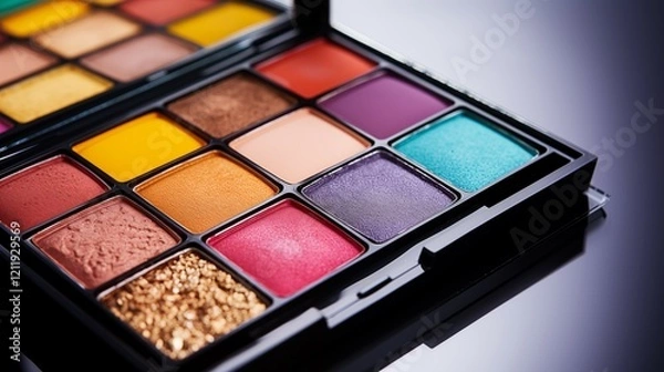 Obraz Vibrant Makeup Palette with Multiple Colors