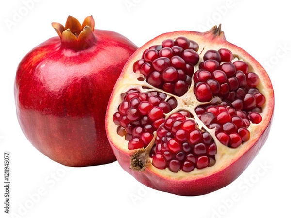 Obraz Pomegranate fruit isolated on white background