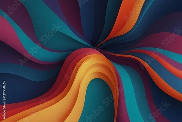 Obraz Abstract background with smooth shapes Generative AI