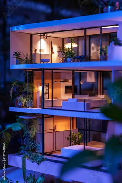 Obraz Smart modular home with flexible design Generative AI