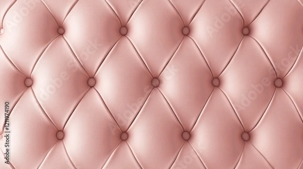 Fototapeta Pink tufted upholstery texture, close-up, background design