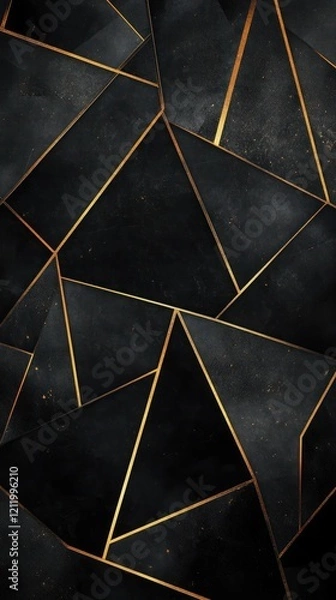 Fototapeta Dark gold geometric texture background design
