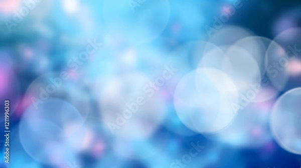 Obraz Blue abstract bokeh background blur