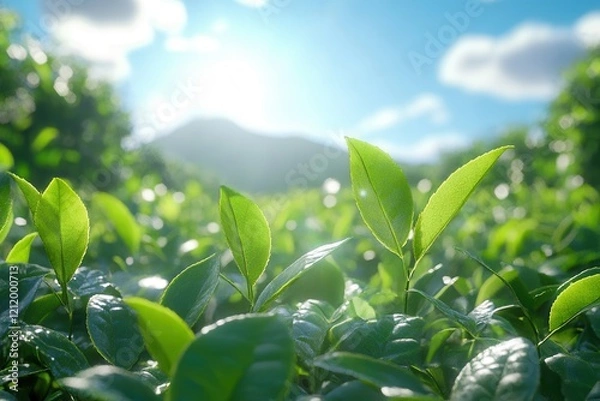 Fototapeta Implementing organic processes sustainable tea cultivation techniques benefits environmental impact