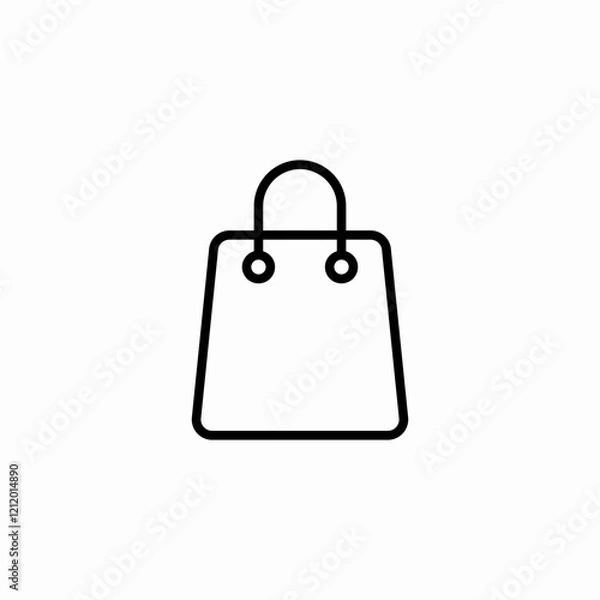 Obraz Shopping bag retail store icon vector sign