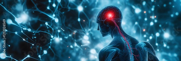 Obraz the vagus nerve in a panoramic format