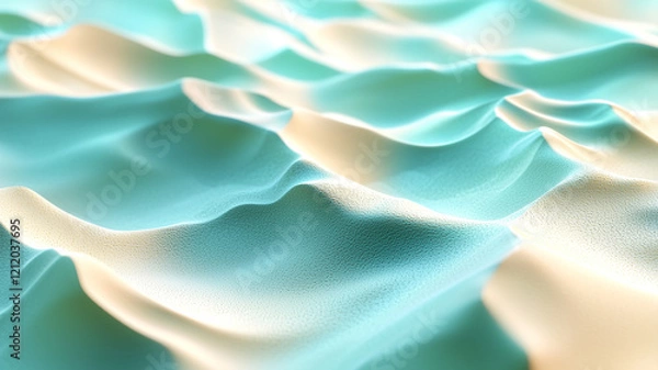 Obraz Soft Abstract Waves in Pastel Gradient Textures. generative AI
