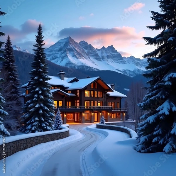 Obraz house in the mountains