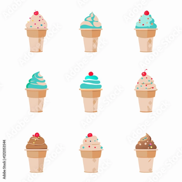 Fototapeta multiple ice cream