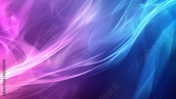 Fototapeta Ethereal Swirls of Colorful Light Waves Creating a Dreamy Abstract Background in Shades of Pink and Blue for Use in Creative Projects and Designs