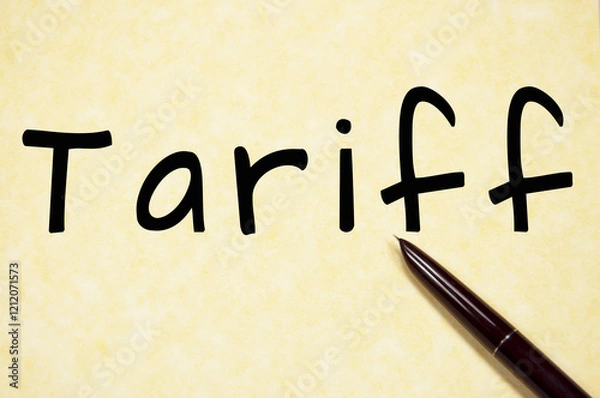 Obraz Tariff word write on paper