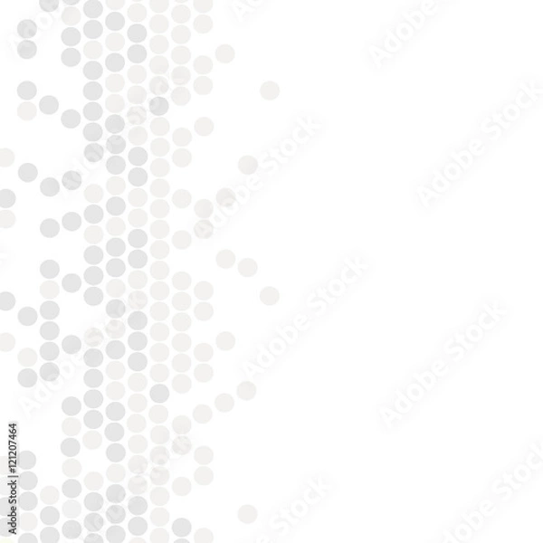 Fototapeta Vector geometric pattern. Modern texture in monochrome. Grey dotted design. Stylish tiles of circles. Abstract background on the book cover, brochure, flyer or website.
