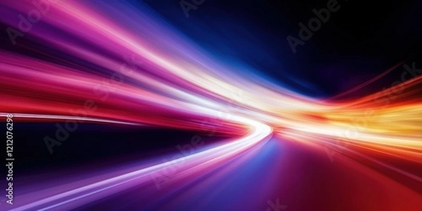 Fototapeta Vivid Abstract Light Trails in Motion
