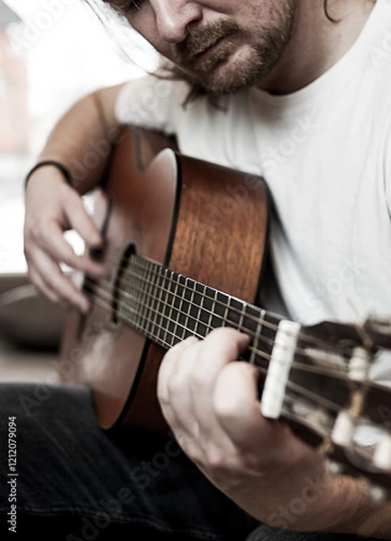 Obraz man playing guitar