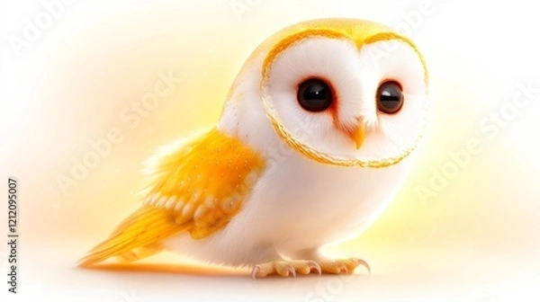 Fototapeta Majestic Barn Owl in Flight. Generative AI
