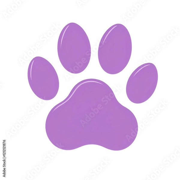 Fototapeta animal paw print with transparent background