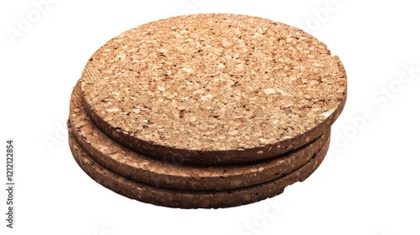 Obraz Stylish Round Cork Coaster for Drinks