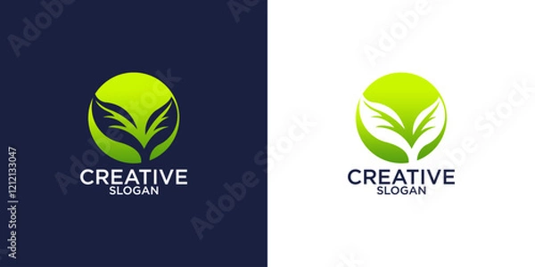 Fototapeta Green leaf ecology nature element vector icon, Leaf Icon, green leaf ecology nature element vector
