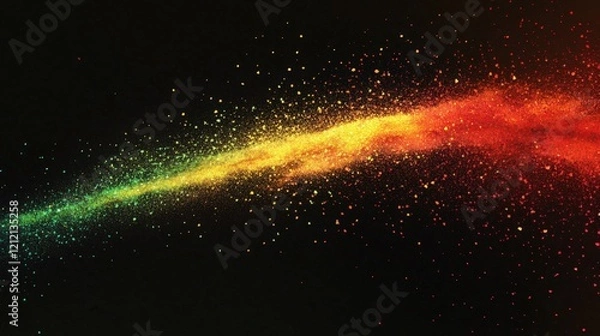 Fototapeta Abstract Colorful Powder Explosion on Black Background