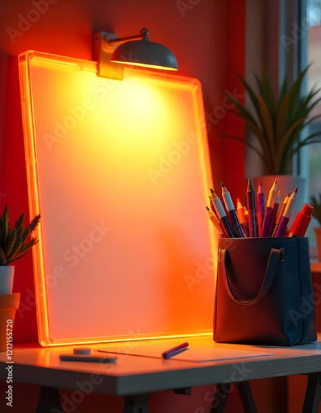 Fototapeta notebook and pen on table