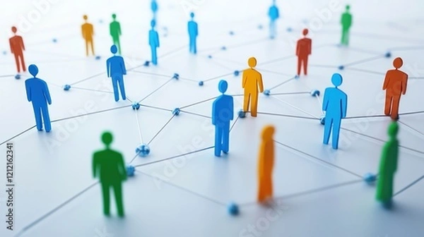 Fototapeta Digital governance strategies tailored for developing nations with a focus on connectivity, on solid white background, single object